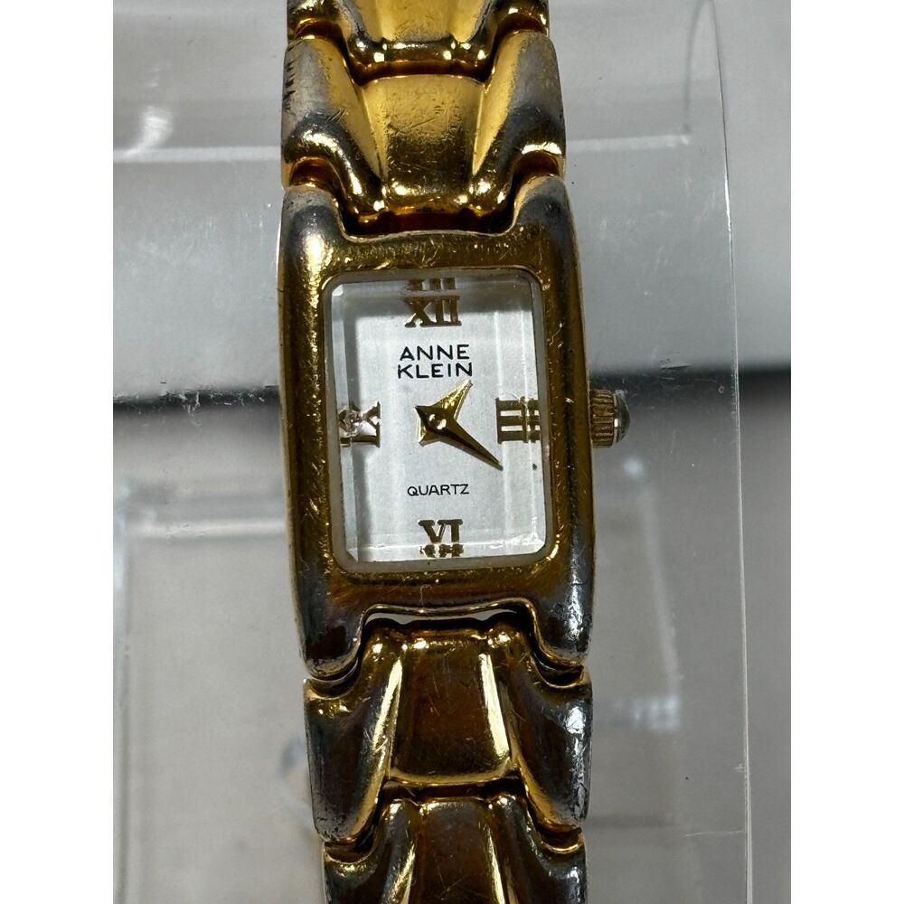 Vintage Anne Klein quartz square bracelet 11/7896-7 women's watch, working